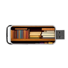 Book Nook Books Bookshelves Comfortable Cozy Literature Library Study Reading Room Fiction Entertain Portable Usb Flash (two Sides) by Maspions