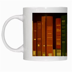 Books Bookshelves Library Fantasy Apothecary Book Nook Literature Study White Mug by Grandong