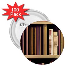 Books Bookshelves Office Fantasy Background Artwork Book Cover Apothecary Book Nook Literature Libra 2 25  Buttons (100 Pack)  by Grandong