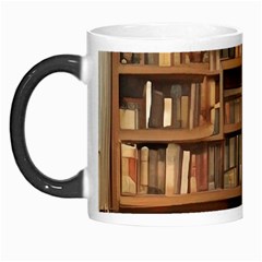 Room Interior Library Books Bookshelves Reading Literature Study Fiction Old Manor Book Nook Reading Morph Mug by Grandong