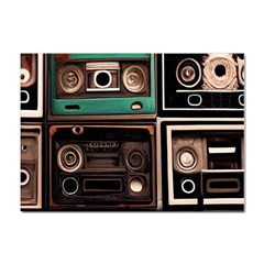 Retro Electronics Old Antiques Texture Wallpaper Vintage Cassette Tapes Retrospective Sticker A4 (100 Pack) by Grandong