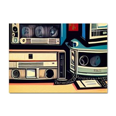 Radios Tech Technology Music Vintage Antique Old Sticker A4 (100 Pack) by Grandong