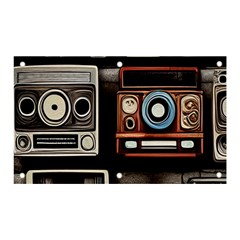 Retro Cameras Old Vintage Antique Technology Wallpaper Retrospective Banner And Sign 5  X 3  by Grandong