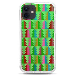 Trees Pattern Retro Pink Red Yellow Holidays Advent Christmas Iphone 12 Mini Tpu Uv Print Case	 by Maspions