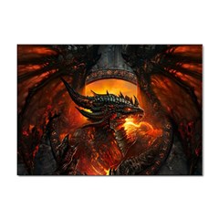 Dragon Fire Fantasy Art Sticker A4 (10 Pack) by Maspions