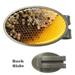 Honeycomb With Bees Money Clips (Oval)  Front