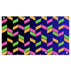 Background Pattern Geometric Pink Yellow Green Banner And Sign 7  X 4  by Maspions