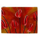 Flowers Red Cosmetic Bag (XXL) Front