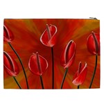 Flowers Red Cosmetic Bag (XXL) Back