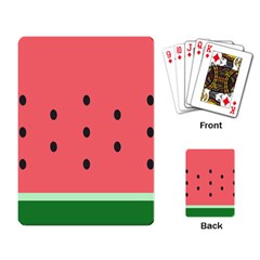 Watermelon Melon Fruit Healthy Food Meal Breakfast Lunch Juice Lemonade Summer Playing Cards Single Design (rectangle) by Maspions