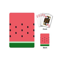 Watermelon Melon Fruit Healthy Food Meal Breakfast Lunch Juice Lemonade Summer Playing Cards Single Design (mini) by Maspions