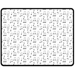 Music Notes Background Wallpaper Fleece Blanket (medium) by Bajindul