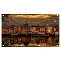 Old Port Of Maasslui Netherlands Banner And Sign 7  X 4  by Maspions