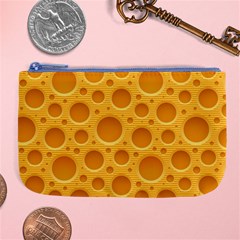 Cheese Texture Food Textures Large Coin Purse by nateshop