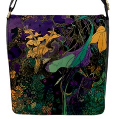 Flowers Trees Forest Mystical Forest Nature Flap Closure Messenger Bag (s) by Maspions