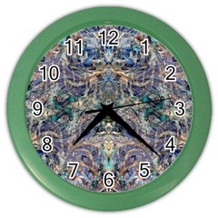 Alfabeto Color Wall Clock by kaleidomarblingart