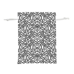 Monochrome Maze Design Print Lightweight Drawstring Pouch (m) by dflcprintsclothing