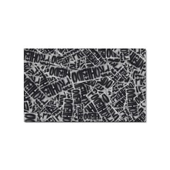 Rebel Life: Typography Black And White Pattern Sticker Rectangular (100 Pack) by dflcprintsclothing