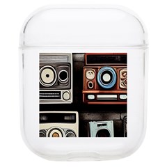 Retro Cameras Old Vintage Antique Technology Wallpaper Retrospective Soft Tpu Airpods 1/2 Case by Grandong