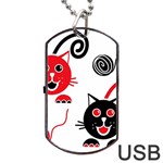 Cat Little Ball Animal Dog Tag USB Flash (Two Sides) Back