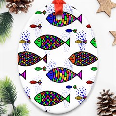 Fish Abstract Colorful Ornament (oval) by Maspions