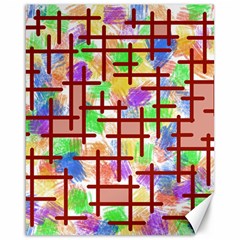 Pattern-repetition-bars-colors Canvas 16  X 20  by Maspions