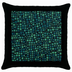 Squares Cubism Geometric Background Throw Pillow Case (black) by Maspions