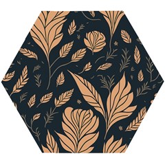 Background Pattern Leaves Texture Wooden Puzzle Hexagon by Maspions