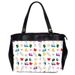 Snails Butterflies Pattern Seamless Oversize Office Handbag (2 Sides) Front