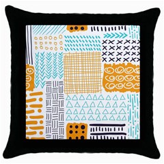 Premium Quality Elegant Orange Throw Pillow Case (black) by Maspions