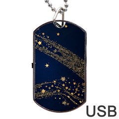 Starsstar Glitter Dog Tag Usb Flash (one Side) by Maspions