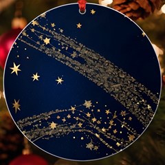 Starsstar Glitter Uv Print Acrylic Ornament Round by Maspions