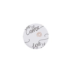 Seamless Pattern Coffee Text 1  Mini Magnets by Maspions