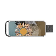 Boho Leaves Botanical Retro Vintage Portable Usb Flash (one Side) by Maspions