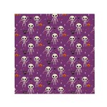 Skull Halloween Pattern Square Satin Scarf (30  x 30 ) Front