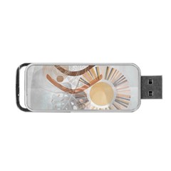 Boho Background Leaves Botanical Portable Usb Flash (one Side) by Maspions