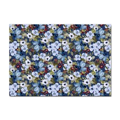 Blue Flowers 2 Sticker A4 (10 Pack) by DinkovaArt