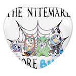 bluey halloween Heart Glass Fridge Magnet (4 pack) Front