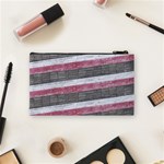 Vintage Vibrant Stripes Pattern Print Design Cosmetic Bag (Small) Back