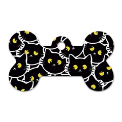 Cat Pattern Pet Drawing Eyes Dog Tag Bone (one Side) by Maspions