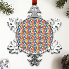 Abstract Pattern Metal Small Snowflake Ornament by designsbymallika