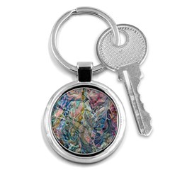 Abstract Flows Key Chain (round) by kaleidomarblingart