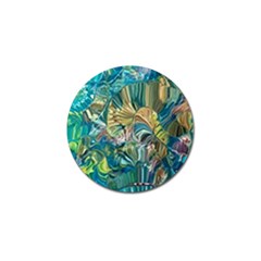 Abstract Petals Golf Ball Marker by kaleidomarblingart