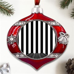 Stripes Geometric Pattern Digital Art Art Abstract Abstract Art Metal Snowflake And Bell Red Ornament by Proyonanggan