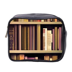 Books Bookshelves Office Fantasy Background Artwork Book Cover Apothecary Book Nook Literature Libra Mini Toiletries Bag (two Sides) by Posterlux