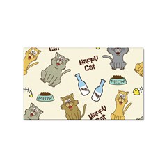 Happy Cats Pattern Background Sticker Rectangular (10 Pack) by Grandong