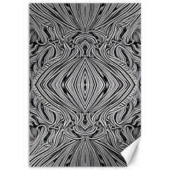 Black And White Pattern 1 Canvas 12  X 18  by 2607694