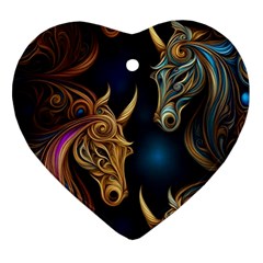 Pattern 5 Heart Ornament (two Sides) by 2607694a