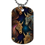 pattern with horses Dog Tag (Two Sides) Front