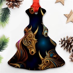 Pattern With Horses Christmas Tree Ornament (two Sides) by 2607694a